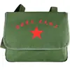 Bolsa de Lona Nostálgica para Servir o Povo, Bolsa de Ombro do Exército Vermelho Masculina, Bolsa Escolar Verde da Libertação Transversal, Bolsa de Estudante, Bolsa Transversal Lei Feng