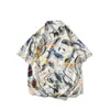 Camisa de Flores para Hombre Amazon Comercio Exterior Nueva de Verano Hinchada Atractiva Casual de Manga Corta Hawaiana talla extra Camisa para Hombre