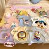 Camiseta de Manga Corta con Muñeco Estéreo Lindo Estilo Dibujos Animados Nuevo Estilo de Verano para Niños y Niñas