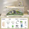 Tanque de Peces de Presión Negativa Suspensión al Vacío Pequeño Creativo Tanque para Peces Dorados Tanque de Paisajismo Ecológico Tanque de Plástico para Peces de Acuario de Escritorio