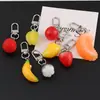 Llavero de Fruta Simulada de Venta Caliente Transfronteriza Colgante de Cabeza para Bolso Hecho a Mano Accesorios de Material para Joyería