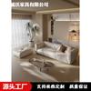 Sofá pan estilo crema de lujo ligero modelo de diseñador sala B&B hotel doble tres Personas Defensa Gato Garra tres sofá