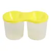 Taza para Lavar Pinceles de Pintura Infantil DIY Arte Graffiti Pintura Taza de Plástico Antiderrames con Tapa Pizarra Pizarra Taza para Pintura