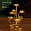 Porta Lámpara de Mantequilla, Lámpara de Loto, Lámpara de Siete Estrellas, Lámpara de Templo Budista para el Hogar, Lámpara de Luz Eterna, Portavelas 108 para Ofrenda a Buda, Venta al por Mayor de Fábrica