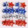 Pinza para el Cabello de Estrella de Cuero de Moda Pinza para el Cabello de Estrella de PU Día de la Independencia Pinza para Flequillo Lateral Accesorios para el Cabello del Festival del Día de la Independencia de América
