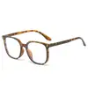 Nuevas Gafas de Moda Transfronteriza Estilo Cuadrado Montura Completa Simple Moda Gafas Sin Graduación Gafas Anti Luz Azul Venta al por Mayor