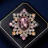 Broche de Flor Fuxin Retro Estilo Palacio, Broche Corsage de Diseño de Alta Gama para Mujer, Accesorios Versátiles de Moda y Lujosos