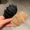Pinza de Pelo de Media Bola Elegante de Encaje de Organza Plegado Estilo Dongdaemun Coreano Pinza de Primavera Todo Fósforo para Mujeres