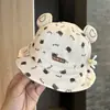 Chapéu de Bebê Outono e Inverno Menina de Poucos Meses Chapéu de Pescador com Cordão Primavera e Outono Fofa Menina de Bebê Chapéu de Bacia Princesa Ajustável