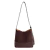 Bolso Saco Simple Esmerilado para Mujer 2025 Invierno Nuevo Estilo de Gama Alta Perezoso y Relajado Bolso de Hombro Cruzado