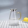 Chaleira fria de vidro espessada resistente a altas temperaturas, resistente ao calor, à prova de explosão, chaleira fria, conjunto de chaleira multiuso para uso doméstico