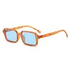 Gafas de Sol Europeas y Americanas Estilo Callejero Transfronterizo Montura Cuadrada Pequeña Protección Solar Foto de Playa Toma Hermosa Artículo de Moda Tendencia Versátil Gafas de Sol
