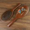 Pente de Cabelo Grande Oval com Dentes Pontiagudos e Almofada de Ar Confortável com Bolsa de Ar para Mulheres, Massageador Doméstico, Anti-Estático, Alisador de Cabelo Fofo