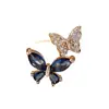 Anillo Abierto de Doble Mariposa con Circonita de Nicho Europeo y Americano, Anillo de Estilo de Lujo Ligero de Diseño de Nicho de Venta Caliente, Moderno y de Gama Alta