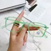 Gafas de montura cuadrada transparente se pueden equiparar con lentes graduadas para miopía y astigmatismo, gafas planas protectoras de alta definición anti-luz azul TR