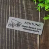 Señal de advertencia de cámara placa de identificación de equipo acero inoxidable transfronterizo estampado grabado señal metálica personalizada