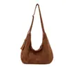 Nuevo bolso de hombro de gamuza 2026 para mujer, bolso cruzado retro de gran capacidad, estilo coreano, bolso tipo albóndiga de cuero suave versátil para el trabajo