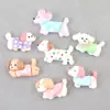 Acessório de Cabeça de Cachorro Patch Acessórios de Resina Feitos à Mão Papelaria DIY Material Animal Fivela de Sapato Chapéu Cola Creme Capa de Celular