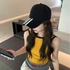 Gorra de Béisbol Rayada con Sentido de Diseño de Nicho, Casual para Niños, Combinable con Todo, Cara Descubierta, Gorra Pequeña, Sencilla para Hombres, Sombrero de Pareja