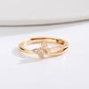 Anel Borboleta de Diamante Espumante Estilo Japonês para Mulheres, Design de Nicho Simples, Luxo Leve, Versátil, Anel Aberto Minimalista