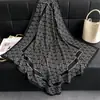 Lenço Cachecol de Sarja 90cm, Estilo Coreano, Luxo Leve, Estampa de Letras, Lenço Quadrado Grande, Lenço de Cabeça para Proteção Solar, Elegante, Luxo Leve, Toque de Luxo