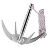 Cuchillo Ancla de Hierba Acuática Plegable Metal Cuatro Ganchos Dos Dientes Pesca Serrado Cortacésped Pesca Salvaje Gancho para Arrancar Hierba Herramienta de Pesca de Hierba