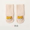 Calcetines nuevos para niños otoño e invierno calcetines lindos de muñeca color sólido bebé Clase A sin costuras calcetines de media caña para recién nacido