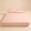 Sábana Bajera Ajustable de Algodón Puro para Sueño Profundo, Protector de Colchón de Alta Gama de 50 Hilos de Doble Torción de una Pieza, Adecuado para Todas las Estaciones