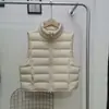 Chaleco Acolchado de Canalé Amarillo para Mujer 2025 Nuevo Estilo Coreano Simple Petite Cuello Alto 90 Chaleco Chaqueta de Plumón de Pato Blanco