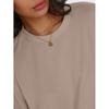 Camisetas de Manga Larga Populares para Mujer Europeas y Americanas Transfronterizas con Camisetas Interiores, Camisas Sueltas de Cuello Redondo de Seda de Leche