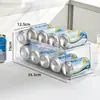Geladeira Armazenamento de Bebidas Prateleira de Armazenamento Auto-rolante de Camada Dupla Latas de Cerveja Pet Refrigerante Coke Aumentar Número