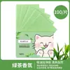 Lenço Facial Absorvente de Óleo Fragrante 100 Peças Papel Absorvente de Óleo com Carvão de Bambu Chá Verde Amigo da Pele Refrescante Remoção de Oleosidade Papel Redutor de Poros para Mulheres