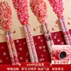 Cañones de confeti de pétalos de boda, cañones de confeti de mariposas coloridas enrollados a mano, caja completa de suministros para celebración de bodas