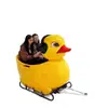 Juguetes para Jugar en la Nieve, Equipo de Esquí, Juego en la Nieve, Carcasa de Moldeo Rotacional, Para Dos Personas, Serie Multisección, Pato Amarillo