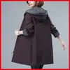 S-7XL 300kg tamanho grande casaco feminino corta-vento feminino novo médio e longo tamanho grande high-end feminino gordo mm casaco