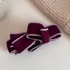 Pinza Banana Retro Coreana de Gamuza Grande Versátil Multicapa con Lazo Pinza para Recoger la Cola de Caballo Pinza Vertical Accesorio para el Cabello