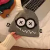Gorro de Lana Tejido Divertido y Lindo para Mujer en Otoño e Invierno Nuevo Estilo Dibujo Animado Cálido y Resistente al Frío Que Hace el Rostro Más Pequeño