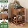 Nova Mesa de Chá Estilo Chinês Gabinete Lateral de Sofá para Sala de Estar Pequena Mesa de Café Sala de Chá Suporte de Chá Armário de Armazenamento Armário de Canto Armário de Armazenamento