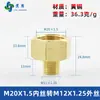 Adaptador de manómetro de cobre puro, reductor con roscas internas y externas M5M6M8M10M12M14*1.5M16 G1/4