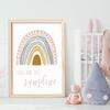 Póster de lienzo decorativo para dormitorio infantil con diseño de nube arcoíris rosa y dibujos animados de estilo nórdico moderno de Amazon