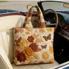 Nueva tienda independiente TEMU, Novedad en Amazon: bolsa de mano acolchada con estampado digital, bolsa casual de algodón tipo chaqueta