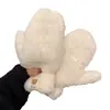 Manoplas de Lana de Cordero Cálidas de Invierno Moda Coreana Forro Polar Engrosado A Prueba de Frío Colgantes del Cuello Etiqueta de Oso Lindas Modernas