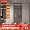 Foshan aluminio fuente de fábrica personalizado hogar dormitorio combinación puerta de vidrio gabinete guardarropa multifuncional de aleación de aluminio