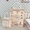 Saco de presente alto valor de cor ins saco de papel kraft estudante presente requintado saco para embalagem de presente bolsa de mão fofa de desenho animado