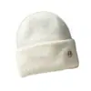 Chapéu de Lã Tricotado Versátil Feminino para Outono e Inverno, Circunferência da Cabeça Grande, Proteção Quente para Ouvidos, Chapéu Slouchy Espessado com Forro de Fleece