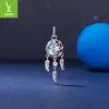 Yinziyun Original Cielo Estrellado Soñador Atrapasueños DIY Accesorios con Cuentas Romántico Meteoro Chapado en Cobre Dorado Blanco Cuentas de Vidrio
