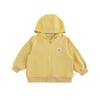 Jaqueta com Capuz Wuri Boo para Menina Outono Costela Bordada Etiqueta Solta Top Versátil Listra Refletiva