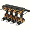 Prateleira de Metal para Armazenamento de Ferramentas Elétricas Rack de Metal para Ferramentas de Garagem Montado na Parede Organizador Prático Prateleira de Armazenamento