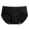 Panty de encaje con cintura de seda helada para mujer, verano, cintura media, lazo, algodón puro, entrepierna antibacteriana, sexy, secado rápido, bikini triangular