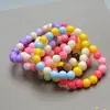 Novo conjunto de colar colorido em formato de coração para crianças, colar e pulseira de princesa para meninas, conjunto de 2 peças, acessórios fofos e adoráveis, atacado